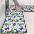 thumbnail image 2 of Kitchen Rugs Sets Of 2,Colorful Butterfly Pattern Anti Fatigue Kitchen Mat Rugs Non Slip Washable,Decorative Kitchen Floor Mats for Kitchen,Sink,Laundry,17"x47"+17"x47", 2 of 5