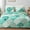 Light Green, variant on Whale Flotilla Reversible Patchwork Quilt Set King Size, Lightweight Boho Printed Bedspreads Coverlets Quilts Bedding Set with 2 Pillow Shams for All Seasons, Light Grey