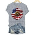 thumbnail image 6 of ORT Womens American Flag T Shirt Patriotic Shirts Short Sleeve Patriotic Shirt 4th of July Tee Tops Crewneck Summer T-Shirt(Z2-Grey,S), 6 of 6