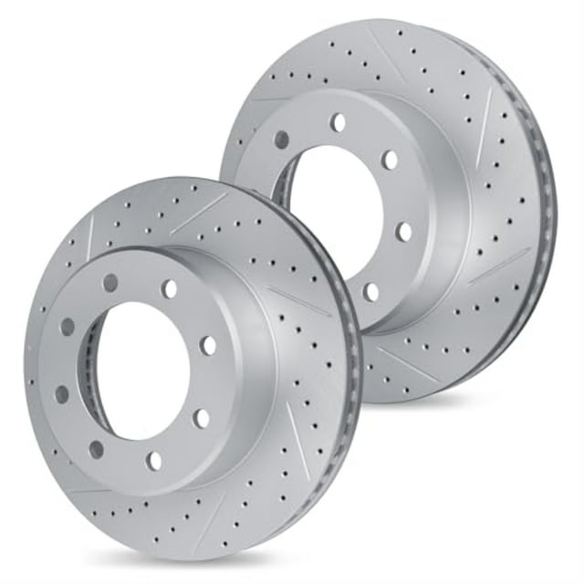R1 Concepts Drilled and Slotted Carbon Coated Disc Brake Rotor Set WBPN1-48038