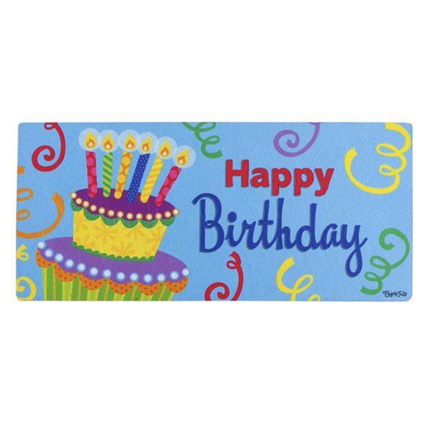 Evergreen Sassafras Switch Mat Happy Birthday