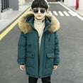 thumbnail image 6 of Mercatoo Winter Long Puffer Jackets for Boys Fu𝐫 Trim Hooded Thickened Down Coat Warm Full Zip Parka Mid Length Insulated Coats, 6 of 9