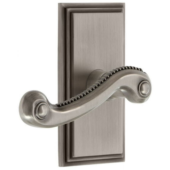 Grandeur Carnew_Prv_234_Lh Carre Solid Brass Rose Left Handed Privacy Door Lever Set -