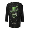 thumbnail image 5 of Guluxicc Womens St. Patrick's Day Tunic Tops Casual Round Neck Long Sleeve Shirts Shamrock Clover Graphic Print Pullover Tops, S, 5 of 5