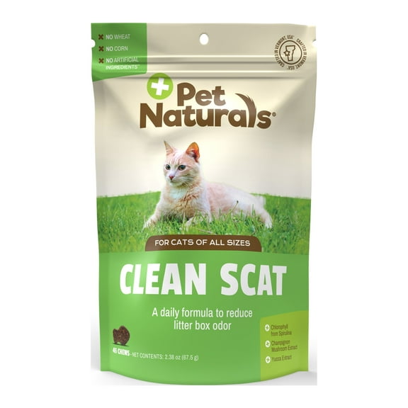 Pet Naturals Clean Scat Digestive Health Chews for Cats, Chicken Flavor, 45 Count Bag