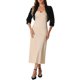 thumbnail image 2 of Inspire Chic Bolero Abierto para Mujer de Manga 3/4 sin Cuello, Chaqueta de Piel Sintética Corto, Negro, 2 of 6