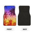 thumbnail image 2 of Yiaed Palm Trees at Sunset Print Carpet Floor Mats for Cars, Auto Accessories Front & Rear Car Floor Mats Car Floor Foot Mat Sets of 4 Pieces, 2 of 7