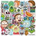 thumbnail image 5 of Rush Pixel Rick and Morty Watercolor Vinyl Stickers, Set of 50, Waterproof and UV Resistant, Perfect for All Your Gadgets S4360, 5 of 5