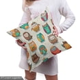 thumbnail image 4 of Ambesonne Owls Fabric by the Yard Upholstery, Cheerful Cartoon Native, 2 Yards, Multicolor, 4 of 4