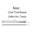 thumbnail image 3 of HSS Wood Planer Knife, 2Pcs 257x18.2x3.2mm for F22-561 COD1500PT CC10T, 2Pcs 300x19x1.7mm Thick & Sharp Planer Blades for Woodwork, 3 of 8