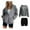 Dark Gray, variant on Turilly Women's Plus Size Clothes Women Casual Hooded Neck Long Sleeve Loose Regular Blouse Tops and Shorts Set