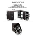 thumbnail image 5 of Ariel L Shaped Desk with Storage, Office Desk, L Shaped Computer Desk, Corner Desk with Storage Shelves, Cabinet, File Drawer, Computer Table Workstation for Home Office by Naomi Home – Espresso, 5 of 15