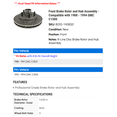 thumbnail image 2 of Front Brake Rotor and Hub Assembly - Compatible with 1988 - 1994 GMC C1500 1989 1990 1991 1992 1993, 2 of 2