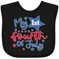 thumbnail image 3 of Inktastic My 1st 4th of July with Stars Boys or Girls Baby Bib, 3 of 4