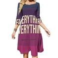 thumbnail image 2 of Everything Everything (Homme Vivant) Robe à Encolure Carrée Robe d'Été Femme Élégante Imprimé Dos Nu Robe Tout Bande Musique Arc, 2 of 5