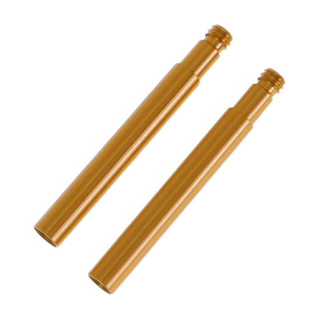 2 Pcs 50mm Extensión de Válvula de Llanta Duradera de Aleación de Aluminio Adaptador de Inflación de Válvula de Llanta de 180 Grados para Automóvil Motocicleta RV Camión Bicicleta