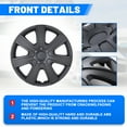 thumbnail image 4 of 4Pcs Set 16" Universal Hubcaps,Wheel Rim Cover Replacement,Snap on Car Truck SUV,ABS&PC Material,Matte Black Painted & Mold Texture, 4 of 7