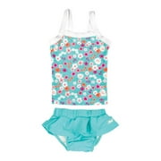 Baby Banz Tankini Two-Piece Girls Swimsuit - Floral (Size 2)