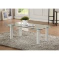 thumbnail image 1 of ACME Gordie Coffee Table  in White & Clear Glass, 1 of 2