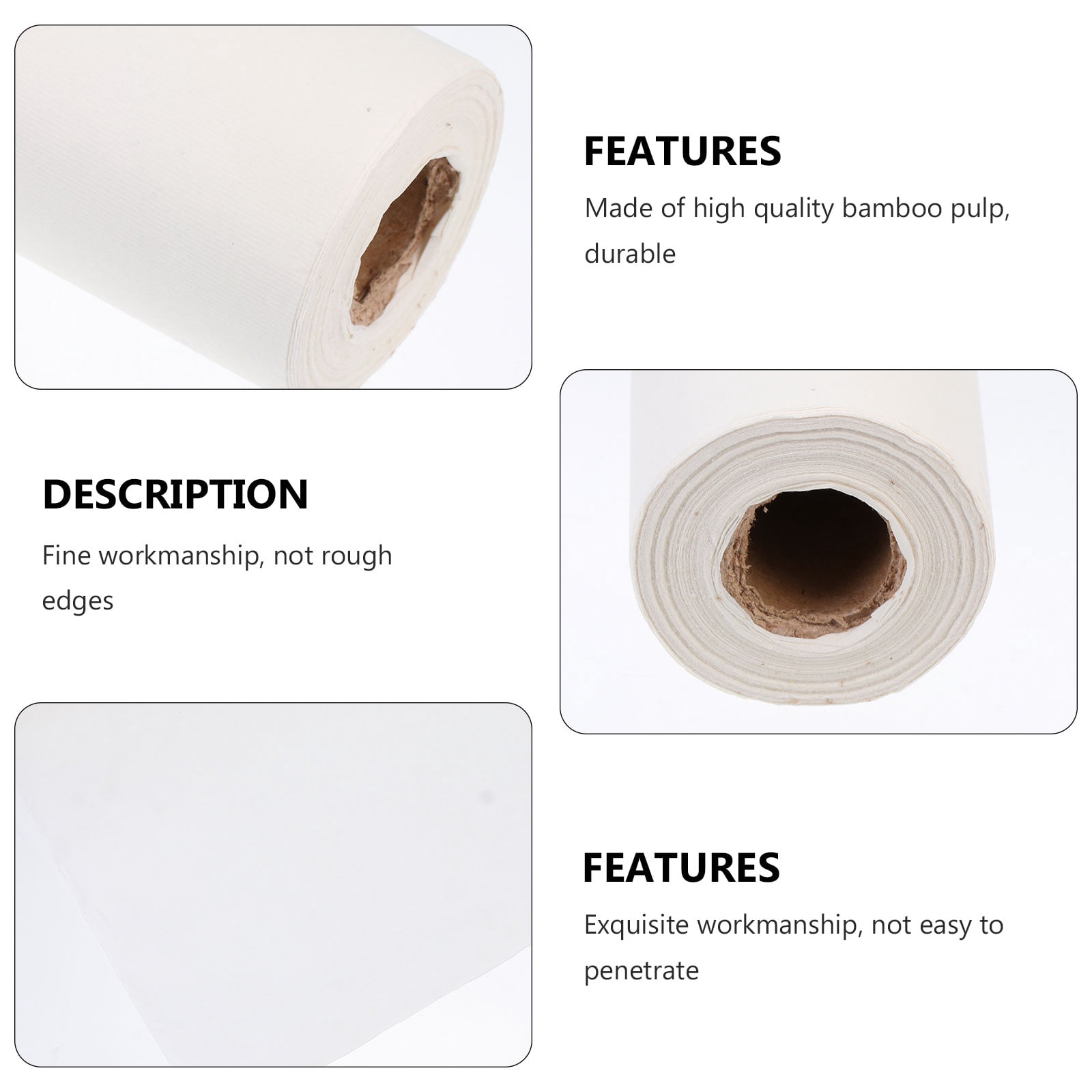 Masteelf 2 Rolls  of Calligraphy Paper Writing Xuan Paper Sumi Paper Painting Paper