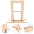 thumbnail image 3 of Doll House Miniature Furniture Mini Wood Window Frame Unpainted Wooden Sash Window Frame, 3 of 7