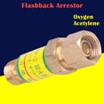 thumbnail image 6 of SENRISE Brass Oxygen Acetylene Flashback Arrestors Valve Adapter Regulator Fitting Gold, 6 of 6
