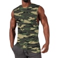 thumbnail image 2 of LxrBlank Men Tank Top Sleeveless Short Athletic Vest Summer Beach Gym Camo Print Muscle Shirt L, 2 of 4