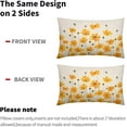 thumbnail image 5 of Spring Pillow Covers 12x20 Set of 2 Daisy Bee Yellow Flower Summer Floral Outdoor Rectangle Decorative Lumbar Throw Pillow Cases Seasonal Themed Farmhouse Decor for Sofa Couch Bed, 5 of 6