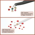 thumbnail image 5 of Uxcell 6 Sizes Glass Flatback Rhinestones with Tweezers Picking Pen, Crystal AB, 5 of 6
