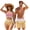 Cartoon Ice Cream, variant on Couples Matching Swimsuits Hawaiian Palm Sunset Women's Bikini Sets High Waisted Men's Swim Trunks with Pocket Bathing Suit for Hawaii Couples Swimwear Matching Bathing Suits-2XL