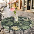 thumbnail image 6 of Palm Tree Leaves Round Tablecloth for 45-54 Inch Tables, Fitted Table Cover with Elastic Edge, Summer Tropical Green Botanical Waterproof Outdoor Table Cloth Protector for Patio Garden Dinner Picnic, 6 of 9