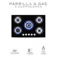 thumbnail image 5 of Parrilla A Gas Premiun Plateada 5 Quemadores Color Negro, 5 of 5