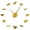 Gold, variant on Fighter Aircraft Silouette Frameless Wall Clock Stickers, DIY Modern Decorative Clocks for Living Room, Bedroom, Office - Easy to Install, Large 3D Clock Design (Gold,27in)