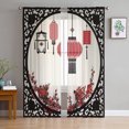 thumbnail image 2 of Lantern Plum Blossom Retro Gauze Curtains For Children's Bedroom Kitchen Screen For Living Room Holiday r Voile Curtain, 2 of 7