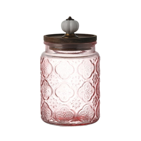 Halloween Glass Jar,Embossed Glass Airtight Food Storage Container with Pumpkin Lid for Kitchen Dining Room Living Room