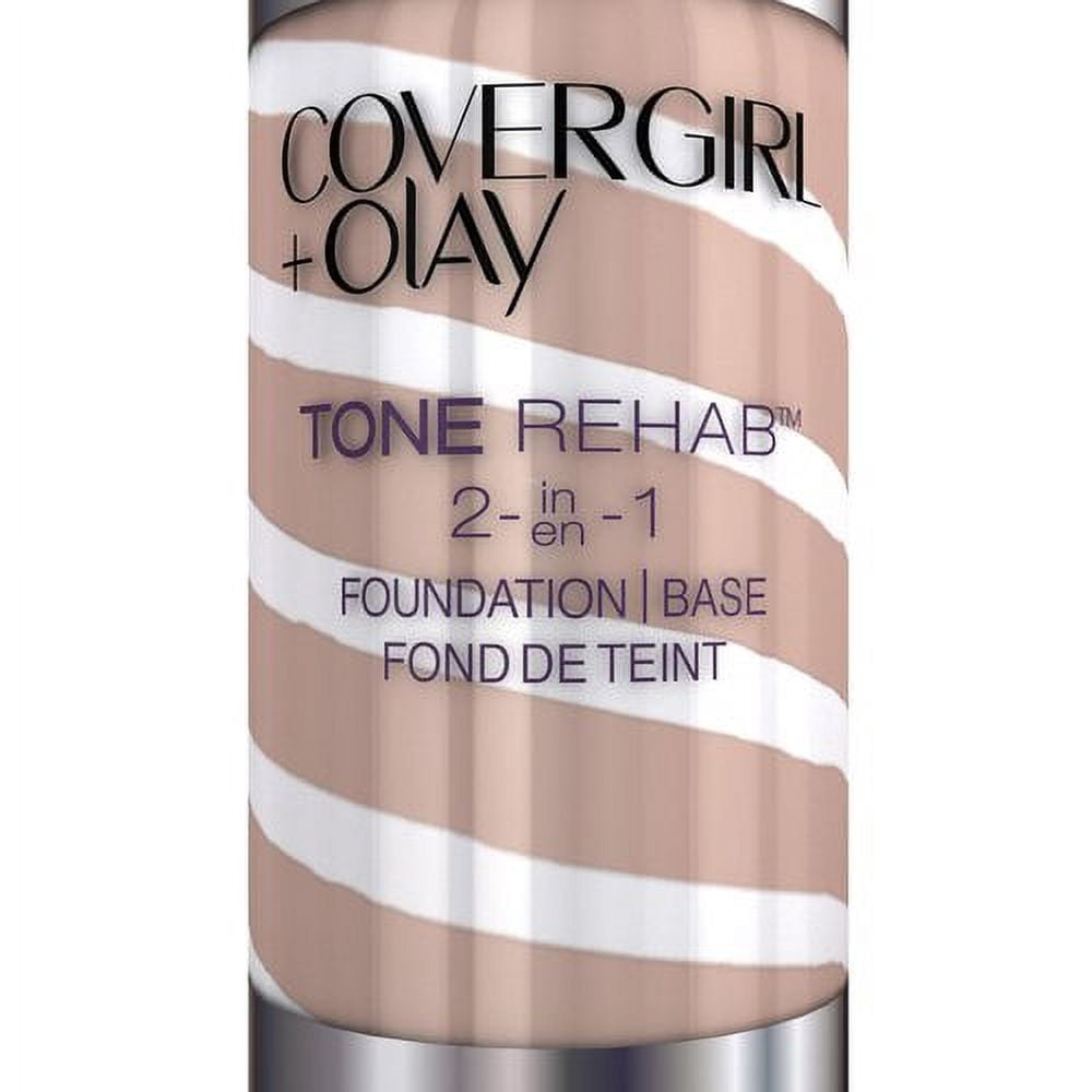 COVERGIRL & Olay ToneRehab 2-in-1 Foundation Creamy Beige 150, 1 fl oz