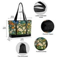 thumbnail image 2 of FORMRS Canvas Laptop Tote Bag for Women with 15.6" Computer Compartments Shoulder Handbag, Orange Floral Garden, 2 of 7