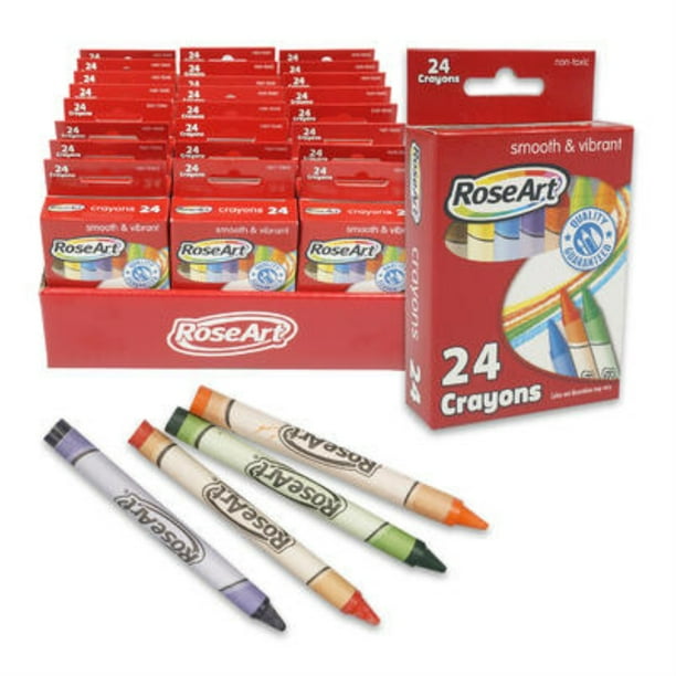 24ct Rose Art Crayons Pack Wholesale, Cheap, Discount, Bulk (24 Pack)