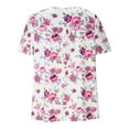 thumbnail image 6 of Womens Tops Plus Size Casual Summer Short Sleeve Printed V Neck Boho Blouse Basic Tee Tunic Tops, 6 of 6
