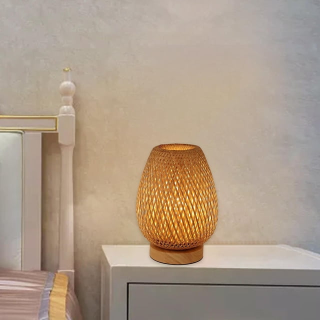 Dispositivos de decoración de pantalla de bambú de estilo japonés, lámpara de pie, lámpara de escritorio de linterna Simple para restaurante, sala de Fernando Lámpara de escritorio