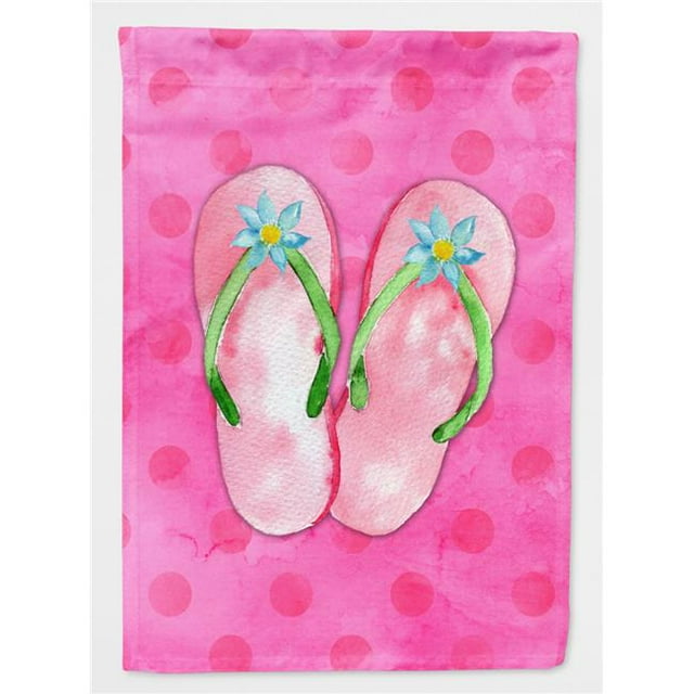Carolines Treasures BB8224CHF Tongs Roses Toile de Drapeau Polkadot Rose, Taille de la Maison