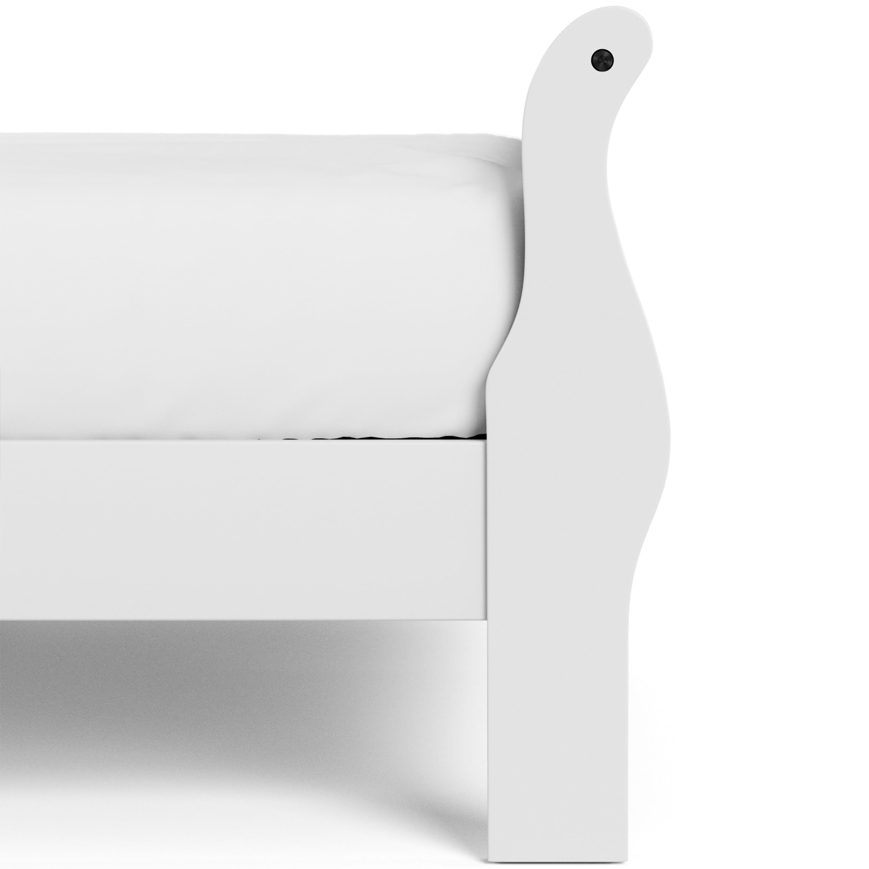 Furniture of America Rycia Full Sleigh Wood Panel Bed, White
