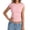 Z897 Pink, variant on Landzoo Women'S Tops Solid Color Short Sleeve Crew Neck Shirt Summer Comfortable Women T Shirt Size L Blue