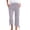 GY1, variant on Cotton Linen Capri Pants for Women Spring Summer Elastic Waist Wide Straight Leg Loose Casual Capris with Pockets