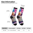thumbnail image 2 of Pofeuu Colorful Balloon Cake Celebration Print Crew Socks, Adult Running Hiking Socks for Youth and Adult, 2 of 6