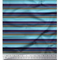 thumbnail image 1 of Soimoi Moss Georgette Fabric Horizontal Stripe Print Fabric by The Yard 42 Inch Wide, 1 of 1