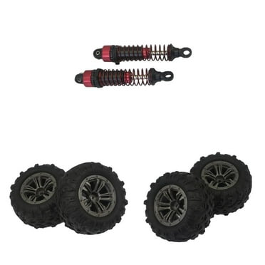 Blomiky RC Truck Wheel Tires - 2 Pack Replacement Tires For 1/16 Scale RC Vehicles