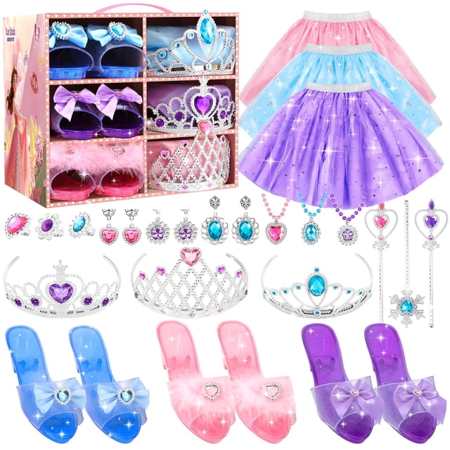 Ropa de vestir de princesa AINIOKA para niñas de 4 a 6 años con accesorios