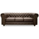 thumbnail image 2 of Sala de Piel Genuina Clásico 3-2-1, Sofá, Love Seat y Sillón,  6 plazas, Modelo Chesterfield P/V, Color Chocolate, Elegante, cómodo y Clásico, Hecho en Mexico. Medidas:  220 cm, 185 cm, 110 cm., 2 of 9