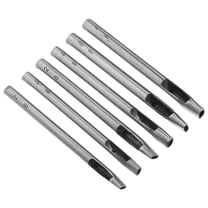 HOMEMAXS 6pcs Precision Leather Punching Tool Set For Watch Bands And Belts Oval Hole Puncher For Crafting And Sewing Hollow Punch Set